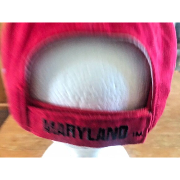 Maryland Terrapins Hat Starter Embroidered Logo Red Strapback Terps University - Picture 6 of 11